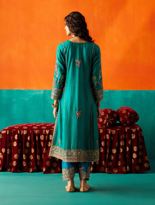 Aman Takyar-Castleton Green Kurta Set-INDIASPOPUP.COM
