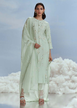 Nachiket Barve-Mint Straight Cut Kurta Set-INDIASPOPUP.COM