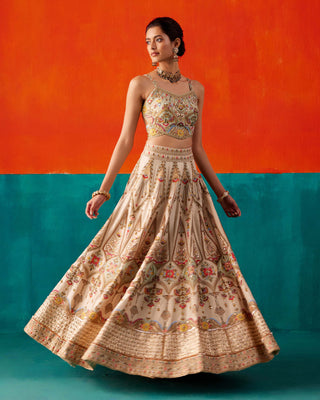 Aman Takyar-Ivory Floral Embroidered Lehenga Set-INDIASPOPUP.COM