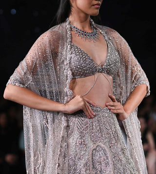 Dolly J-Sybil Dusty Ivory Lehenga Set-INDIASPOPUP.COM