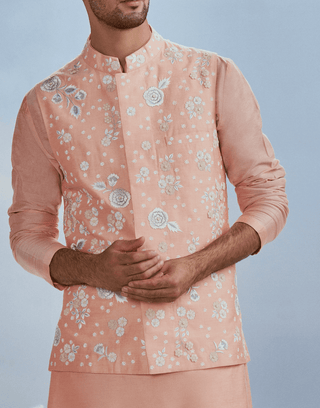 Nachiket Barve Men-Salmon Mehtab Bagh Jaal Bundi Set-INDIASPOPUP.COM