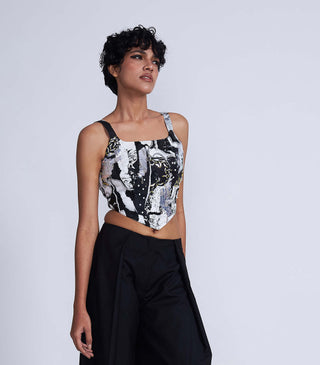 Advait-Kafka Embroidered Corset-INDIASPOPUP.COM