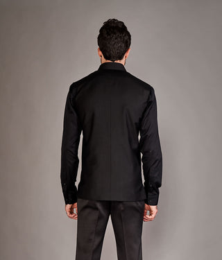 Arjun Kilachand-Black Classic Bundi And Shirt-INDIASPOPUP.COM