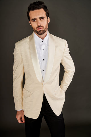 Arjun Kilachand-Ivory Shawl Lapel Tuxedo And Trouser-INDIASPOPUP.COM