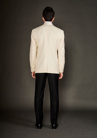 Arjun Kilachand-Ivory Shawl Lapel Tuxedo And Trouser-INDIASPOPUP.COM
