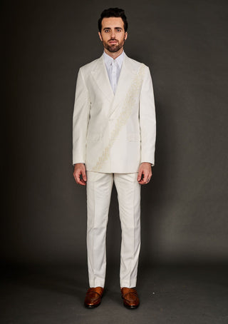 Arjun Kilachand-Ivory Floral Embroidered Suit Set-INDIASPOPUP.COM