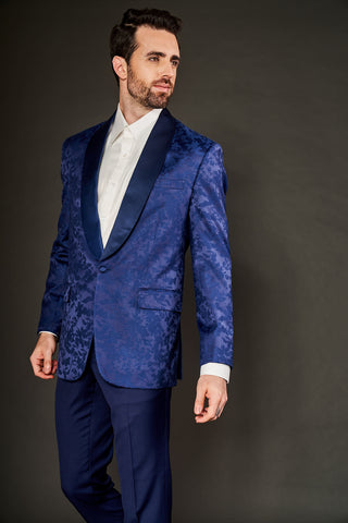 Arjun Kilachand-Navy Blue Embroidered Suit Set-INDIASPOPUP.COM