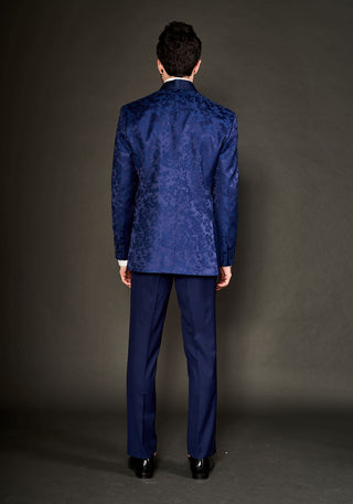 Arjun Kilachand-Navy Blue Embroidered Suit Set-INDIASPOPUP.COM