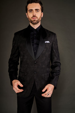 Arjun Kilachand-Black Butterfly Lapel Tuxedo And Trouser-INDIASPOPUP.COM