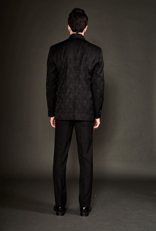 Arjun Kilachand-Black Butterfly Lapel Tuxedo And Trouser-INDIASPOPUP.COM