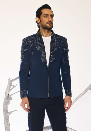 Azure deep blue vault shacket and pants