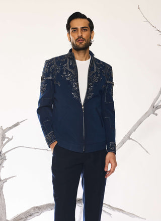 Azure deep blue vault shacket and pants