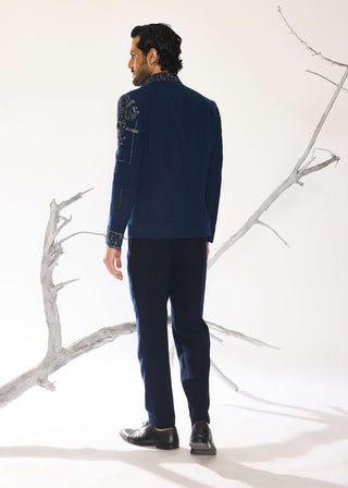 Azure deep blue vault shacket and pants