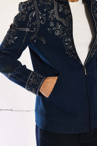 Azure deep blue vault shacket and pants