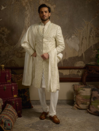 Heeranva ivory sherwani set
