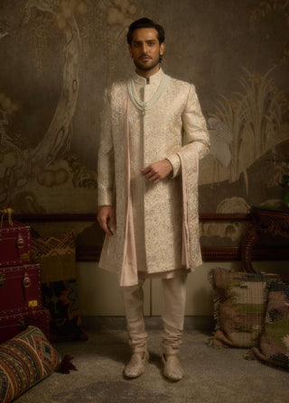Haathiraaj rose gold sherwani set