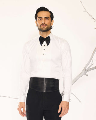 White pintux shirt
