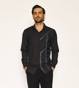 Zen black parallels gallery shirt