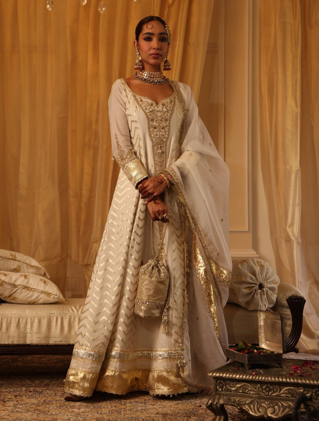 ivory anarkali dress dori set ivory anarkali suit