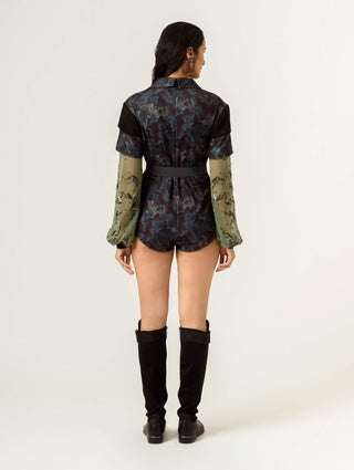 Siddhant Aggarwal-Agitation Printed Bodysuit-INDIASPOPUP.COM