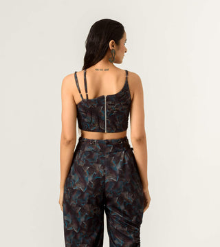 Siddhant Aggarwal-Agitation Printed Bustier-INDIASPOPUP.COM