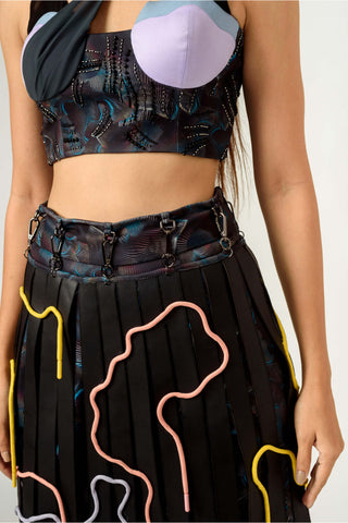 Siddhant Aggarwal-Agitation Printed Bustier-INDIASPOPUP.COM