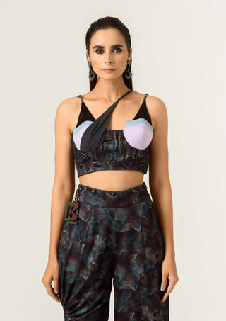 Siddhant Aggarwal-Agitation Printed Bustier-INDIASPOPUP.COM