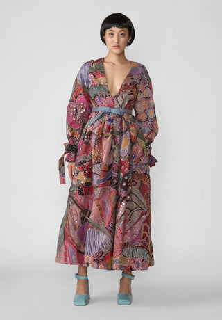 Alara Corel Printed Dress by Aisha Rao, available on Indiaspopup.com