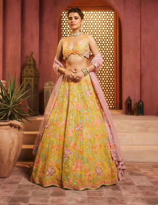 Anahita yellow lehenga set