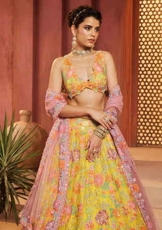 Anahita yellow lehenga set