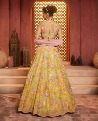 Anahita yellow lehenga set