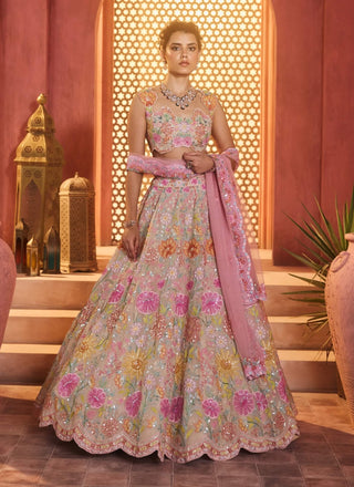 Bahar cream lehenga set