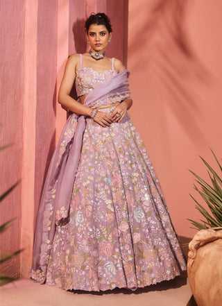 Noora lavender lehenga set