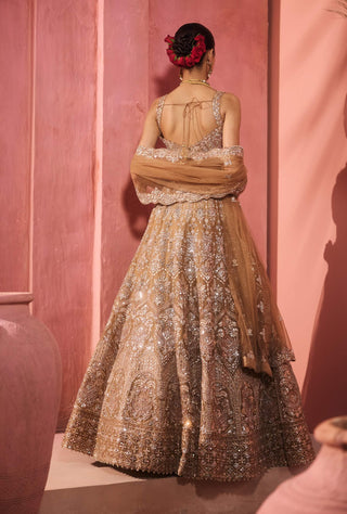 Zareen gold lehenga set