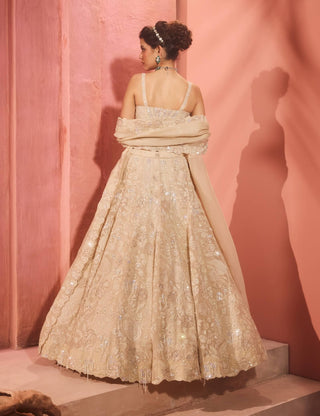 Mahnaz ivory lehenga set