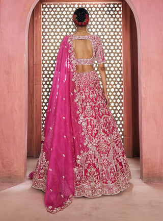 Shirin fuschia lehenga set