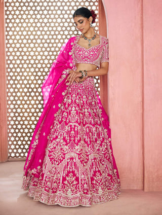 Shirin fuschia lehenga set