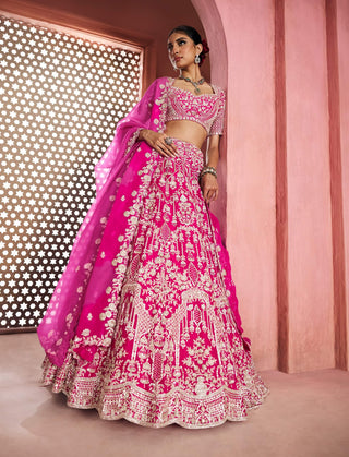 Shirin fuschia lehenga set