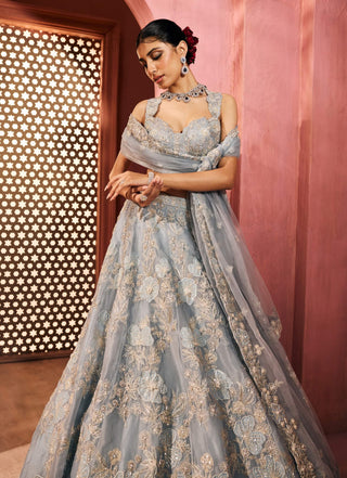 Darya light blue lehenga set