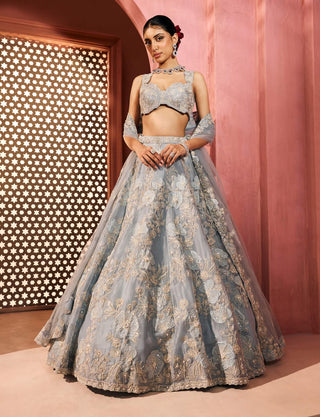 Darya light blue lehenga set