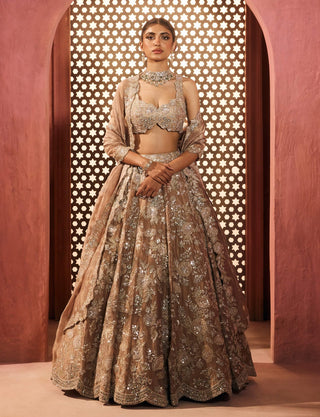 Farah gold lehenga set