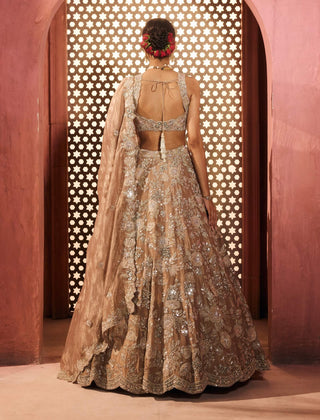Farah gold lehenga set