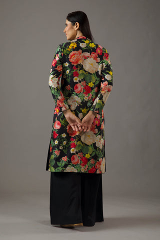 Balance By Rohit Bal-Black Printed Tunic And Palazzo-INDIASPOPUP.COM