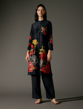 Black Digital Printed Tunic And Palazzo by Balance By Rohit Bal available on Indiaspopup.com