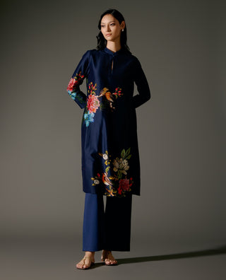 Indigo Abstract Digital Print Tunic And Palazzo by Balance By Rohit Bal available on Indiaspopup.com