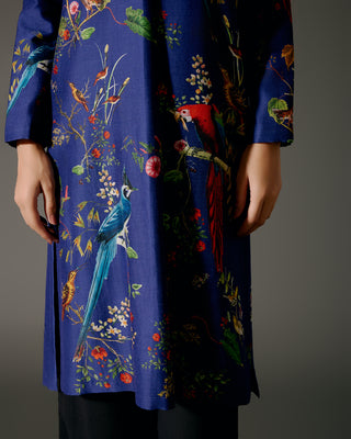 Indigo Abstract Chanderi Tunic And Palazzo by Balance By Rohit Bal available on Indiaspopup.com