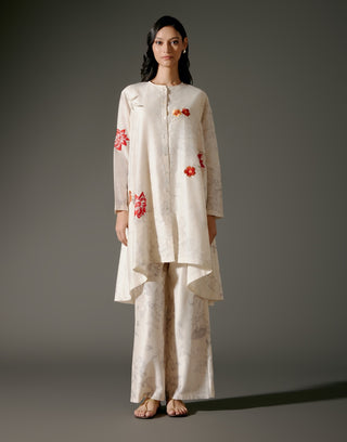 Ivory Abstract Digital Print Tunic And Pants by Balance By Rohit Bal available on Indiaspopup.com