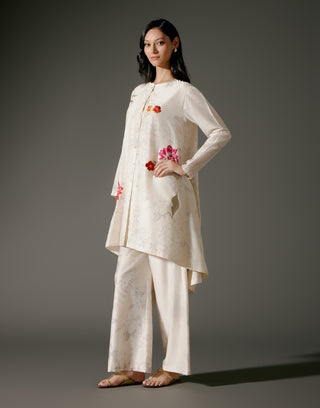 Ivory Abstract Digital Print Tunic And Pants by Balance By Rohit Bal available on Indiaspopup.com