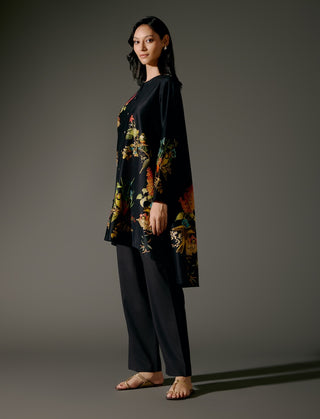 Black Flared Kurta And Pants by Balance By Rohit Bal available on Indiaspopup.com