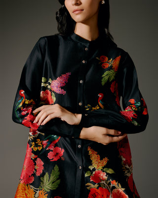 Black Short Chanderi Tunic And Palazzo by Balance By Rohit Bal available on Indiaspopup.com
